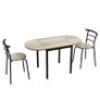 Extendable Table and 2 Chairs Set  Drop-Leaf Table Image 5