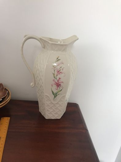 Belleek Country Trellis Pitcher Millennium 2000