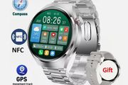 New GPS Sports Smartwatch 1.85 AMOLED Screen Bluetooth Call Smart Watch NFC