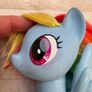 Hasbro 2016 G4 My Little Pony The Movie Rainbow Dash Brushable Hair approx. 6 Inches Dirty Damaged Her hair in some kind of glue Please see photos Image 7