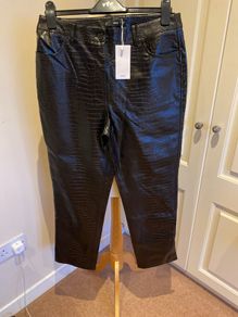 Mango faux leather size 14 trousers - new