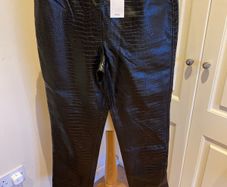 Mango faux leather size 14 trousers - new