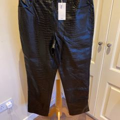 Mango faux leather size 14 trousers - new