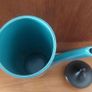 Fabulous Rare and Highly Prized Portmeirion Greek Key Tall Cylinder Coffee Pot in the Very Rare Turquoise and Black Colourway from 1967 - A Mid-Century Modern Design Classic in Mint Condition Image 9