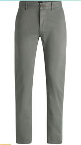 BOSS Mens Chinos, Slim Fit in Stretch-Cotton 33W/32L