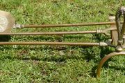 Antique Solid Brass Fireplace Set