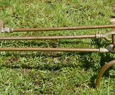 Antique Solid Brass Fireplace Set