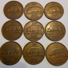 irish half penny's