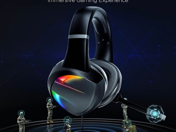 Gaming Headset for PS4 PS5 Xbox One PC Switch PS4 Headset with Noise Cancelling Mic, 3D Surround Sound Over Ear Gaming Headphones with RGB Light 3.5mm Jack (FREE POSTAGE)