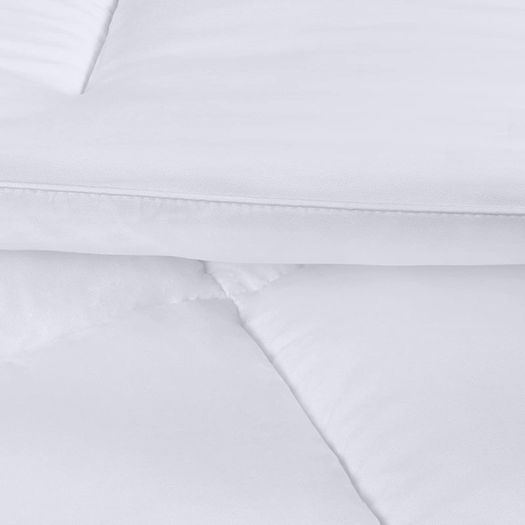 Lightweight 4.5 Tog Duvet with Corner Tabs - Microfiber Soft Summer Duvet - Box Stitched Down Alternative Quilt (Double, White)