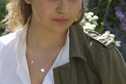 BNWT - MK Silver Double Star Necklace