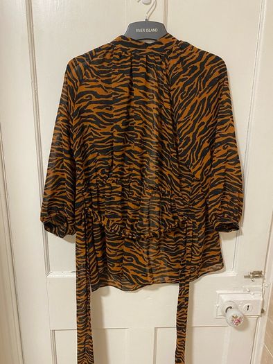 ASOS ladies animal print sheer blouse