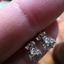 Stunning 1.00 ctw Natural Diamond Cluster Earrings in 18K Gold Image 9