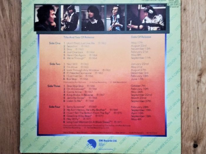 2Lp's.Hollies''The History of The Hollies'' Original Tracks.EMI.First Press.Exc.Cond.