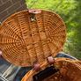 Rattan bicycle basket with lid Image 4