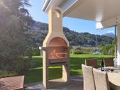 Concrete Charcoal BBQ Stand with Chimney