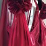 KAREN MILLEN colour block burgundy and black silk layered dress Sz 12 - Bnwt Rrp 195 Sterling Image 5
