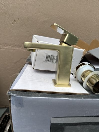 Brushed Gold Basin Mixer