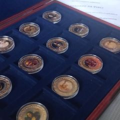 Complete Leonardo Da Vinci Limited Edition 24k Gold coin set