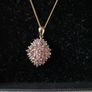 9 Carat Yellow Gold Chain/Pendant with Pink CZ/Diamonds Image 2