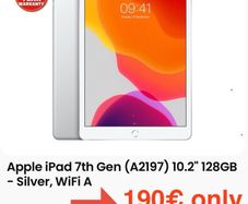 iPad (7th Gen) 128GB in mint condition