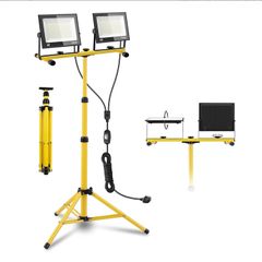 Work Light 200W with Tripod, 20000LM 6500K LED Work Spotlight