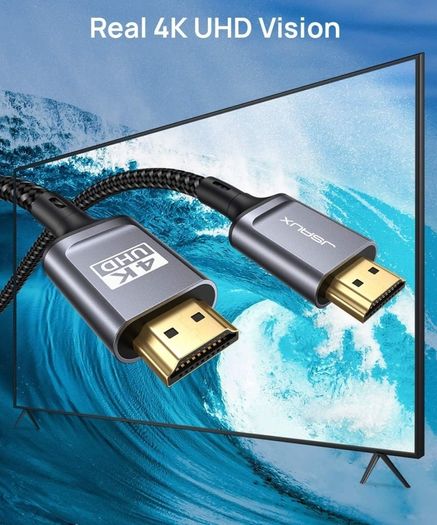 4K HDMI Cable 3M, Ultra High Speed 18Gbps HDMI 2.0 Cable Lead Support 4K@60Hz HDR, HDCP 2.2, 2160P, HD 1080P, Ethernet, 3D, ARC Compatible with Fire TV, Apple TV, PlayStation PS4 PS3 PC - Grey