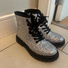 Next Girls Sparkle Silver Boots