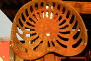 Antique W.E.C.L. Cast Iron Tractor Seat