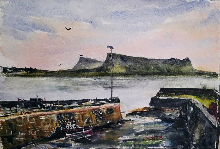 raghly harbour watercolour