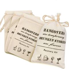 Small Cotton Hangover Recovery Kit Bags -  Novelty Items
