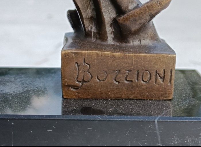 Unique Forms Of Continuity in Space - Bronze, Marble, Signed