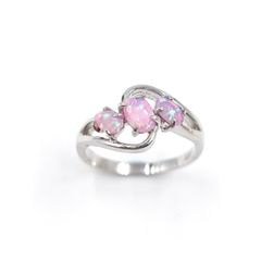 Sterling Silver Pink Opel