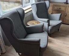 2 IKEA wing chairs, 180 each