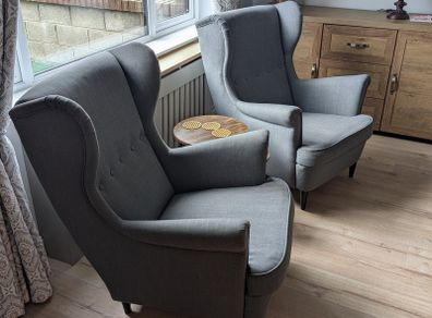 2 IKEA wing chairs, 180 each