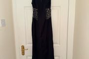 Karen Millen Black Lace-Detail Midi Dress - size UK 10