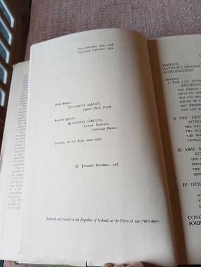 1959 Rare Find. What is Catholic Action? An Introduction to the lay Apostolate. Jeremiah Newman. Religious. Vintage.