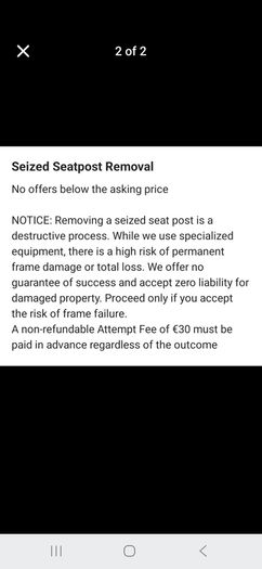 Seized Seat Post Removal