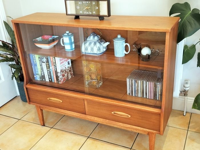 Mid Century Vintage Jentique Bookcase Display Cabinet