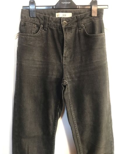 topshop dark grey / black mom jeans