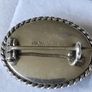 Vintage sterling silver moss agate brooch Image 5