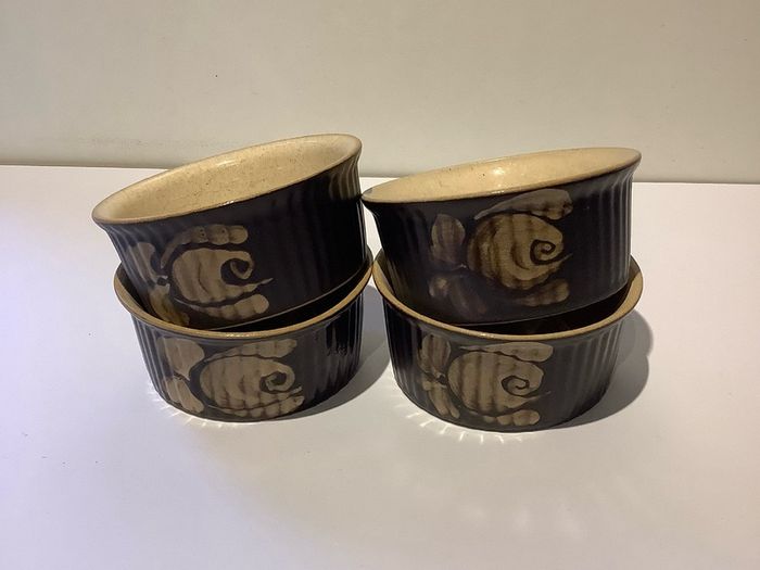 Vintage Denby Bakewell stoneware ramekins x4