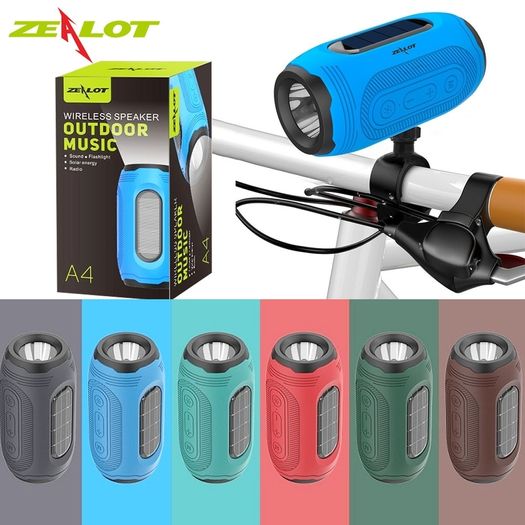 Cycle or Electric Bike Bluetooth Speaker Plus Torch Plus Solar Charging Rechargeable