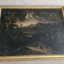 Circle of Francesco Zuccarelli  mountainous landscape by a lake with a fortress Image 6