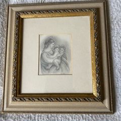 Antique pencil drawing depicting a bibical scene 1833