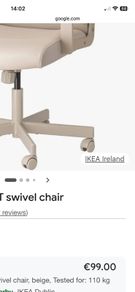 ikea cream Millberget home office chair