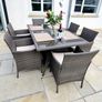 Rattan Fuji table, 8 chairs & coffee table Image 2