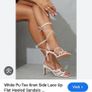 PLT White Lace Up Sandal - Size 3 Image 2