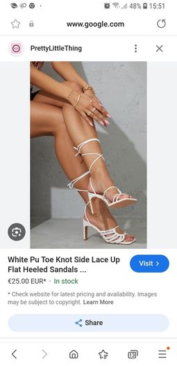 PLT White Lace Up Sandal - Size 3