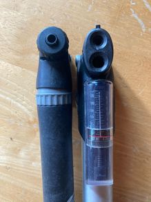 2 bicycle hand pumps